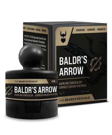 Hairline Powder by The Beard Struggle Root Touch Up Hair Color Hair Concealer for Men Instantly Conceals Hair Loss Baldr's Arrow - Covers Thin Hair & Bald Spots - Sweat Resistant - Dark Brown