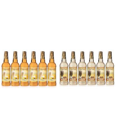 Jordan's Skinny Syrups Vanilla Syrup (750ml Sugar-Free Zero Calorie Keto Friendly) & Hazelnut Syrup (750ml Sugar-Free Zero Calorie Keto Friendly) - Guilt-Free Coffee Syrup Duo for Rich Flavors
