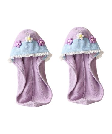 Beavorty 2pcs Dry Hair Cap Bathing Cap Shower Caps Turban Towel Washcloth Hair Drying Hat Cute Rapid Hair Drying Hat Hair Dry Hat for Wet Hair Shower Hats Coral Fleece Quick Dry Tube Top As Shownx2pcs 65.00X25.00X0.50CMx2pcs