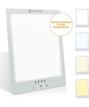 ZenoCare Light Therapy Lamp UV-Free LED 12000 Lux Adjustable Brightness Level 4 Colors Choices Build-in Timer Sunlight Simulation - Buy Online on SooperMarket.com