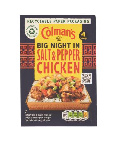 Colman's Big Night In Salt & Pepper Chicken Recipe Mix perfect with white rice for a takeaway-style family meal 23 g