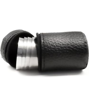 Outdoor Saxx Stainless Steel Cup Set - 6 Unbreakable Schnapps Cups with Leather Bag | Perfect Flachmann Accessories - Buy Online on SooperMarket.com