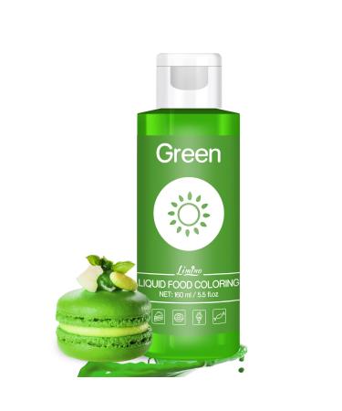 Food coloring - 160ml of liquid food colors for cakes baking cookies macaron - sugar -free concentrated color food coloring for tortendeco drinks Easter egg DIY slime (green)