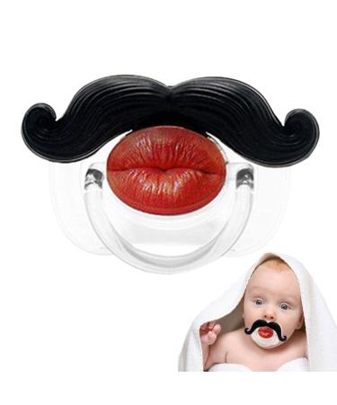 Jomewory Pacifier Kissable Mustache | Silicone Baby Pacifiers Soft and Safe for Babies and Toddlers Unisex C: Bock