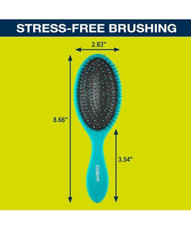 Conair Gently Detangle Hair Brush 3 Count - Flexible Bristles - for Dry and Wet Hair (Color May Vary) - Buy Online on SooperMarket.com