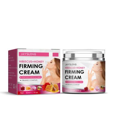Hibiscus and Honey Firming Cream Skin Tightening Cream for Face & Body Neck Firming Cream Double Chin Reducer Natural Ingredients Anti-wrinkle Facial Moisturizer 50ml