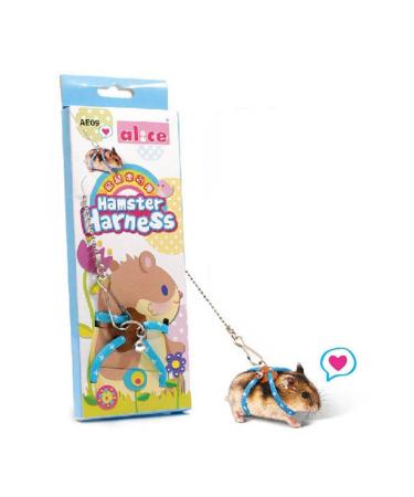 Esoes Pet Rat Mouse Hamster Harness Lead For Walking - Alice Mouse Rope Playhouse Leash for Pet Dwarf Hamster Gerbil Rat Mouse Ferret Chinchillas Squirrel (Blue)
