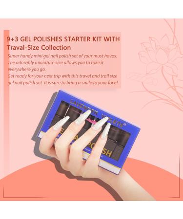 Lavender Violets 19 Pcs Gel Nail Kit with UV Lamp - Spring Jelly Pink Nude Shellac Colors - Base Coat, Matte Top Coat, Nail File, Sticker - Starter Kit (964D Jelly Pink) - Buy Online on SooperMarket.com