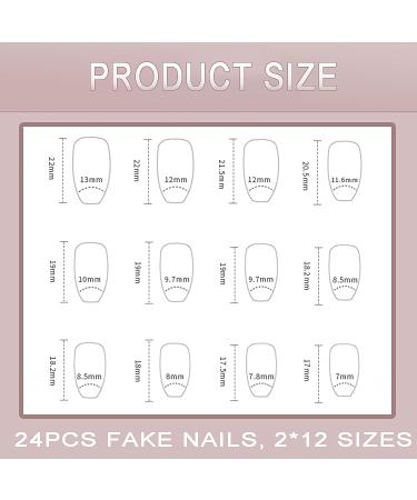 Groovy Nights Silver Glitter Swirl Long Coffin Fake Nails with Glue - 24PCS Set - Buy Online on SooperMarket.com