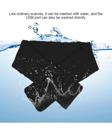Plplaaoo USB Heating Scarf - Adjustable Heated Scarf for Adults Children & Elderly | Washable with 3 Gears | Black - Buy Online on SooperMarket.com