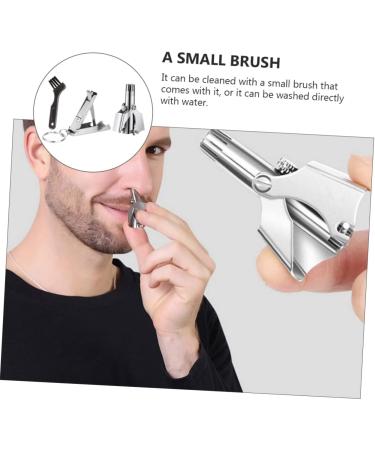 NOLITOY Nose Hair Trimmer Set - Manual Stainless Steel Clipper for Men | Effective Nose Hair Removal Tool - Buy Online on SooperMarket.com
