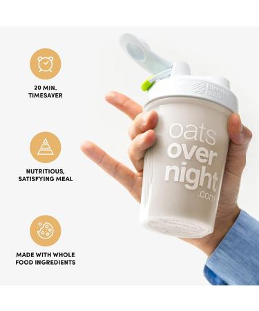 Oats Overnight Vegan Breakfast Shake - Chocolate Chip Cookie Dough Flavor - 20g Protein - High Fiber & Gluten-Free - Non GMO Oatmeal - 8 Pack (2.6 oz per meal) - Buy Online on SooperMarket.com