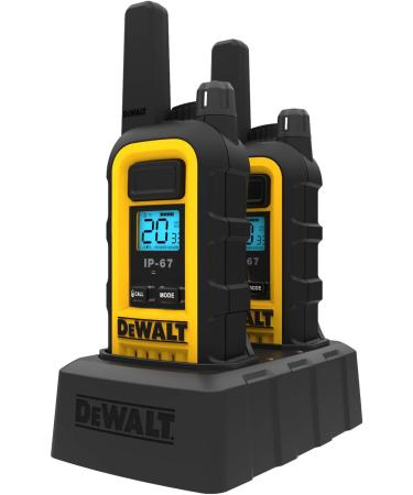 DEWALT DXFRS300 Heavy Duty Walkie Talkies - Waterproof, Shock Resistant, Long Range, Rechargeable Two-Way Radio (2 Pack) - Buy Online on SooperMarket.com
