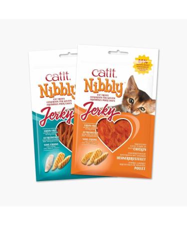 Catit Nibbly Jerky for Cats - Chicken Chewing Strips 30g | Premium Cat Treats - International Shipping - Buy Online on SooperMarket.com