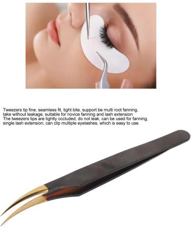 Shop Eyeline Extension Tweezers - Luxury Gold Precise & Safe Stainless Steel Salon Tools - Buy Online on SooperMarket.com