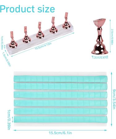 Wisebom Nail Display Stand and Glue Putty 10 Pieces Magnetic Nail Tips Exercise Holder 192 Pieces Adhesive Clay Reusable Acrylic Nails Art Practice Stands for DIY Manicure (Aurora Colour) Aurora Color - Buy Online on SooperMarket.com