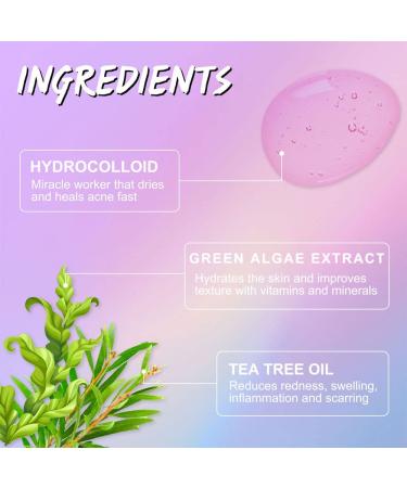 Acne Patches with Natural Green Algae & Tea Tree Oil | Hydrocolloid Treatment for Zits Pimples & Blemishes - Fast International Shipping - Buy Online on SooperMarket.com