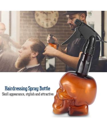 Hairdressing Spray Bottle 500 ml Skull-shaped Refillable Spray Continuous Water Mister for Hairdressing Salon Hair Styling Plants Pets Home Clean - Buy Online on SooperMarket.com