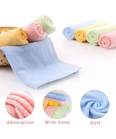 NBLJF Multicolor Small Washcloths Set 10 Pack - Soft & Absorbent Baby Bath Towels 10'' x 10'' - Ideal for Newborns, Face Cloths, Kitchen, Bathroom - Multi-Purpose Fingertip Towels - Buy Online on SooperMarket.com