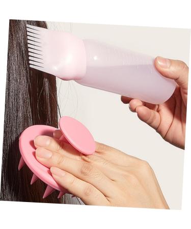 NOLITOY Hair Dye Bottle Set - 2 in 1 Hair Oiling & Root Comb Brush - Pink Dispensing Bottle for Easy Hair Color Application - Buy Online on SooperMarket.com