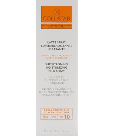 Collistar Super Tanning UVA/UVB SPF10 Moisturising Milk Spray 200 ml - Buy Online on SooperMarket.com