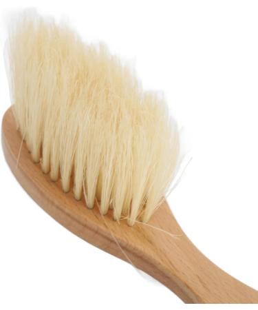 Soft Bristle Neck Duster Cleaning Brush for Face and Hair Ergonomic Design for Broken Hair Cleaning Wood Handle - Buy Online on SooperMarket.com