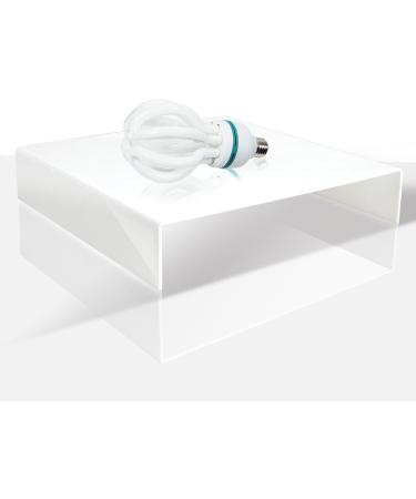 Julius Studio 2 Pcs 9.5 x 9.5 Inch Tabletop Acrylic Reflective Display Set for Product Photography - Black & White | JSAG373 - Buy Online on SooperMarket.com