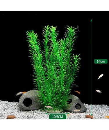 Ctpeng XXL Aquarium Decorations - Set of 3 Plastic Plants for Fish Tanks | 55cm 10cm 8cm - Buy Online on SooperMarket.com
