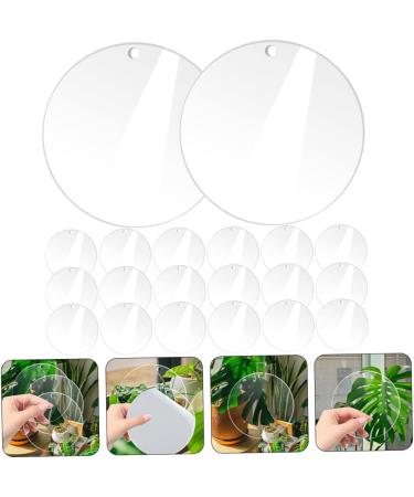 VILLCASE 40 Pcs Acrylic Round Sheet Cake Pan Acrylic Blanks Sheer Panels Acrylic Blank Circle Coaster Wafer - Buy Online on SooperMarket.com