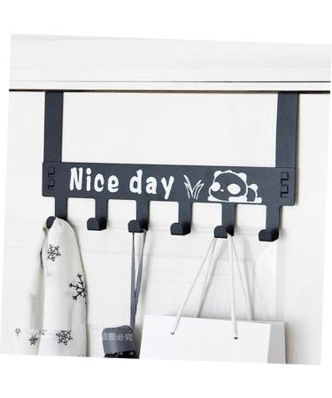PRETYZOOM Over Door Clothes Hanger Rack Hook up On The Door Coat Rack medium Black - Buy Online on SooperMarket.com
