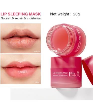 Ofanyia Lip Sleeping Mask Reduce Lip Wrinkle Line Day and Night Repair Lip Balm for Dry Chapped Cracked Dry Lips Moisturizing & Hydrating Lip Mask for Women Men (Berry) - Buy Online on SooperMarket.com