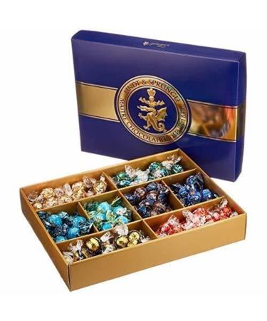 Lindt chocolate lindor and roulette mixture |1473 G |Balls with a delicately melting filling and delicious |8 varieties |Praline gift |Chocolate gift |Large pack lindor + roulette box single