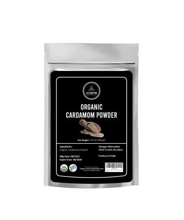 Naturevibe Botanicals Organic Green Cardamom Ground (Elaichi Powder), 3.5 ounces | Non-GMO and Gluten Free | Helps Digestion | Indian Spice
