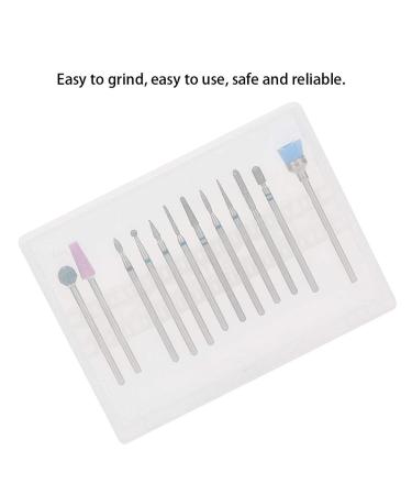 12pcs Tungsten Alloy Nail Drill Bit Set | Electric File Grinding Head with Storage Box for Professional Manicure - Buy Online on SooperMarket.com