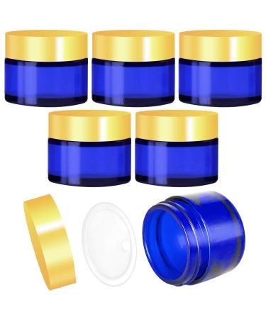 Cisolen 6 pieces of cream can empty cosmetic container glass cream can with lid and liner for cosmetics cream lotions lots of essential oils 30 ml