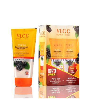 VLCC Anti Tan Skin Face Wash Combo Pack of 2 (150 ml) - Brighten & Refresh Your Skin | Shop Internationally - Buy Online on SooperMarket.com
