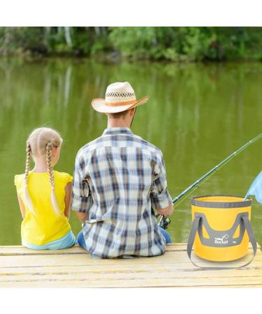 IFWELL Collapsible Bucket 5 Gallon Portable Folding Basin Pail - Blue Yellow 20L-12L - Buy Online on SooperMarket.com