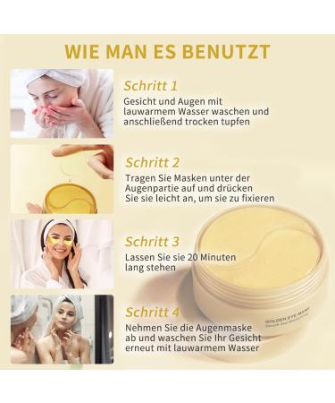 60 PCS 24K Gold Gel Eye Pads - Anti-Aging Dark Circles Puffiness Relief | Hydrating Collagen Eye Mask - Buy Online on SooperMarket.com