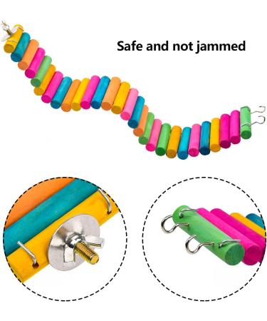 NAUZE Hamster Ladder Hamster Toys Hamster Entertainment Facilities Wooden Pet Ladder Ladder for Small Pet (Multicolor) Colour - Buy Online on SooperMarket.com