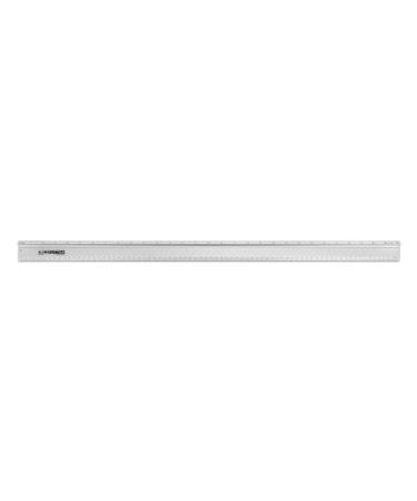 Alumicolor AlumiCutter Aluminum Straight Edge w/Inch and Metric Calibrations for Office  School  Engineering and Framing  30IN  Silver
