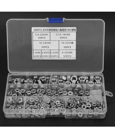Nuts Hex Nuts Stainless Steel 360pcs Stainless Steel Hex Nuts Coarse Thread American System UNC Nuts Fasteners - Buy Online on SooperMarket.com