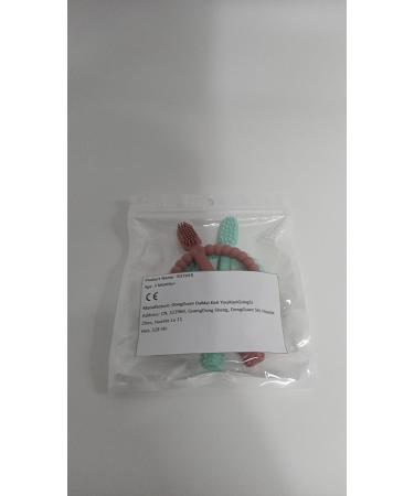 Buy BPA-Free Baby Biting Toys - 2 Pack Silicone Teething Rings for Kids Gum Massage - Bright Green & Caramel - Buy Online on SooperMarket.com
