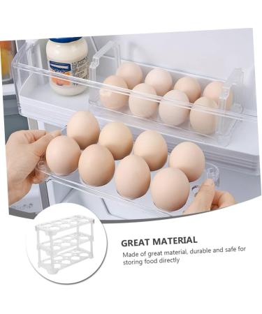 1pc Box Transparent Egg Lattice Eggs Stackable Egg Frame Egg Storage Holder Refrigerator re-usable - Buy Online on SooperMarket.com