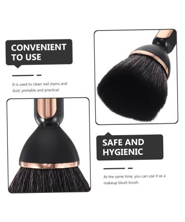 Multi-Function Manicure & Cleaning Brush - Foundation Blending & Nail Remover Tool | Black 14.5x3cm | Perfect for Skincare & Dust Collection - Buy Online on SooperMarket.com