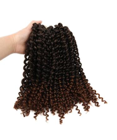 Lady Miranda Afro Kinky Curly Braiding Hair Extensions 10 Inch 3X Braid Synthetic Hair- Black&Brown 1B/30 - Buy Online on SooperMarket.com