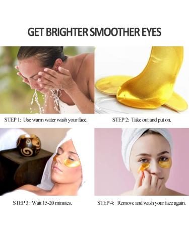 Gold Eye Lip Mask Set - 20pcs Under Eye Patches & 10pcs Collagen Lip Masks - Hydrating Treatment for Dry Lips and Dark Circles - Buy Online on SooperMarket.com