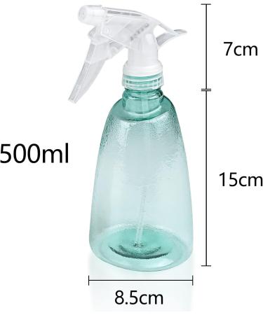 Gvolatee 3 Pack 500ml Refillable Spray Bottles - Transparent Plastic Atomizers for Plants Hair and Cleaning - Mixed Colors - Buy Online on SooperMarket.com