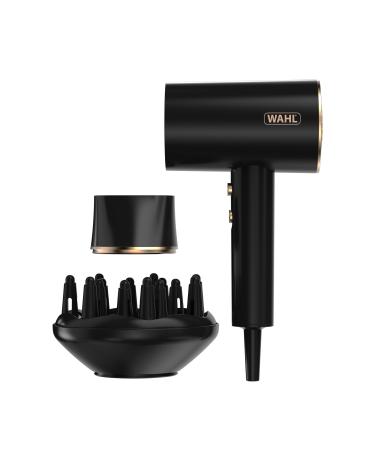 Wahl Ionic Flow Hairdryer Professional Drying Frizz-Free Powerful Lightweight Cold Shot Heat Concentrating Diffuser Fast Speed Styling Compact Travel