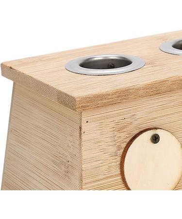 Moxibustion Box - 3 Types Moxa Sticks Burner | Popular Bamboo Box for Health Care & Healing Therapy (2 Holes) - Buy Online on SooperMarket.com