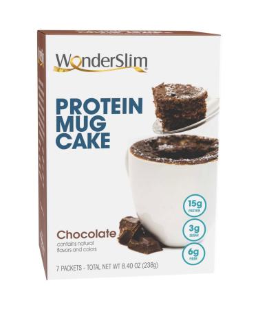 WonderSlim Protein Mug Cake, Chocolate - 15g Protein, 6g Fiber, 3g Sugar (7ct)